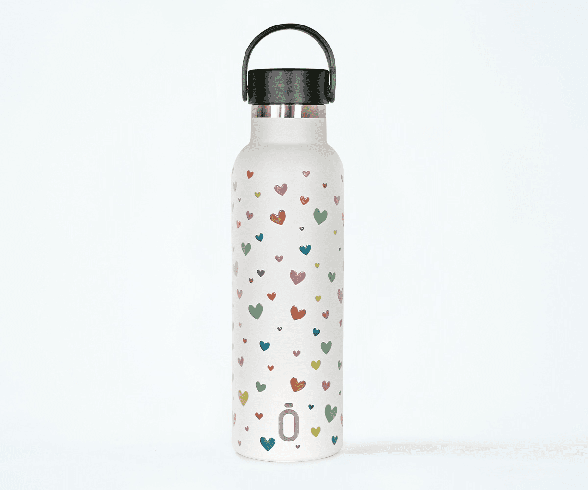 RUNBOTT Termoláhev 600 ml Hearts Cream