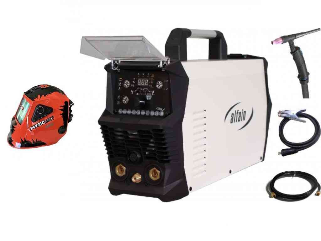 Perun 200 AC/DC Pulse HF Varianta: SET 2: svářečka s výbavou v popisu stroje + kukla profi 5.0293