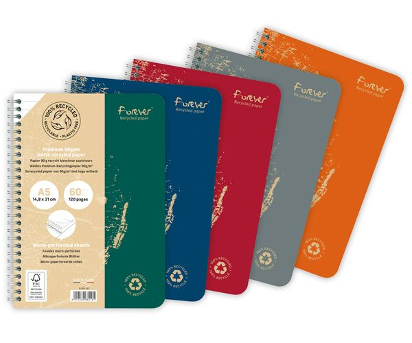 Zápisník Clairefontaine Forever A5, 60 listů, linkovaný - mix barev