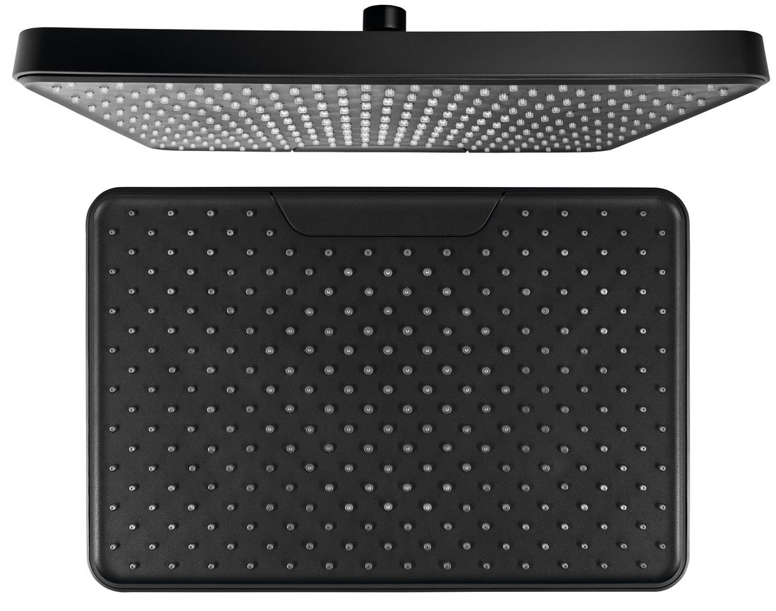 Sapho Hlavová sprcha, 205x305mm, silikon trysky, ABS/černá mat