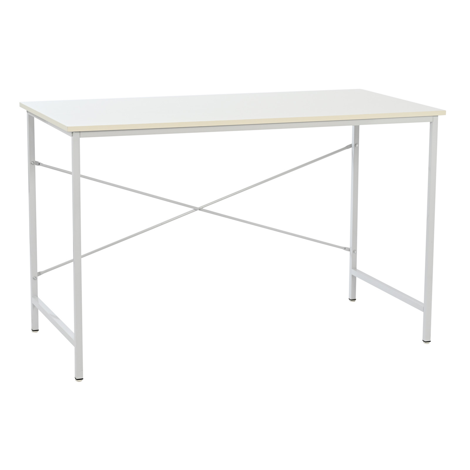 IDA Psací stůl Borga 120×60 cm - dřevěná deska, bílá konstrukce