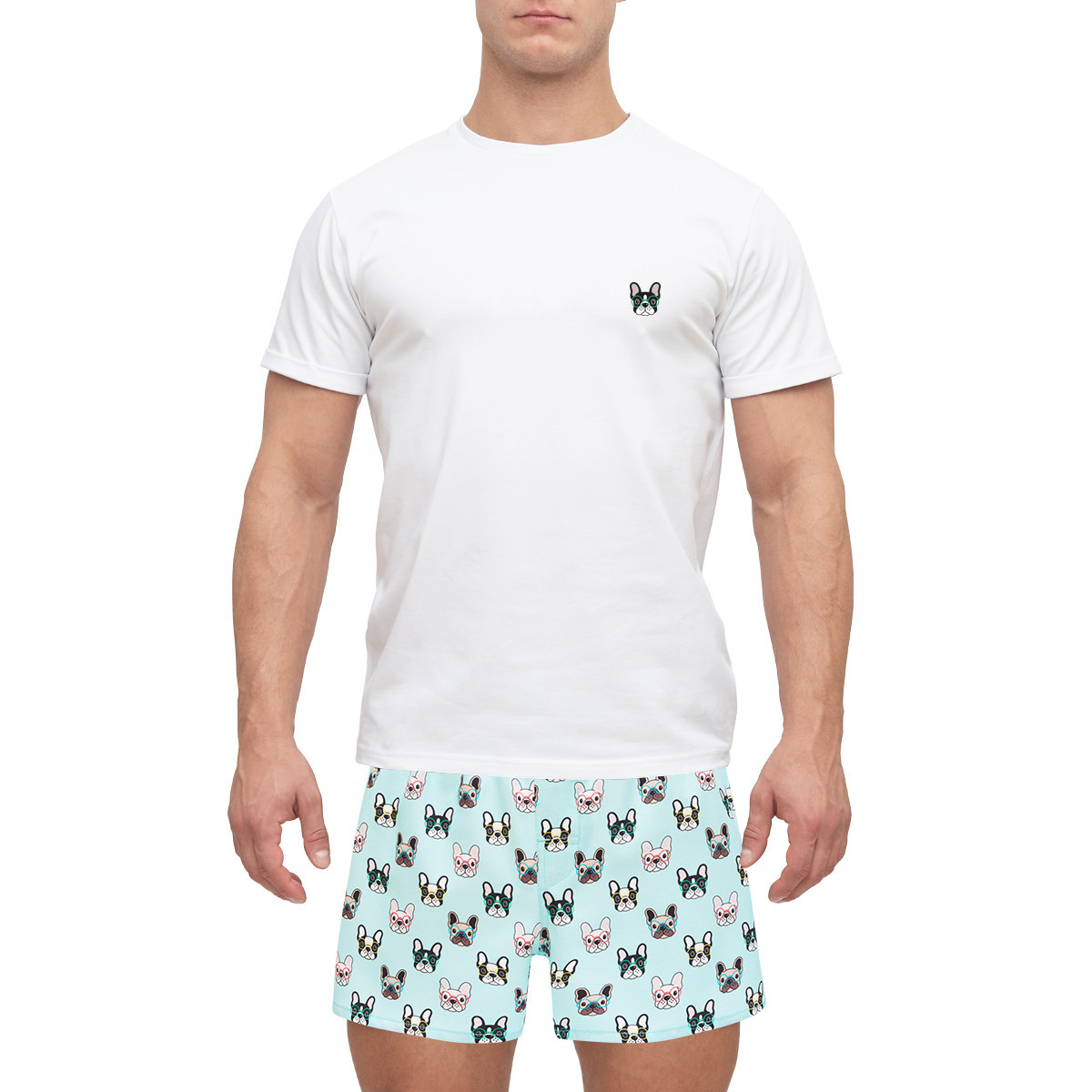 Slippsy Pánské tričko Bulldog bílé/M