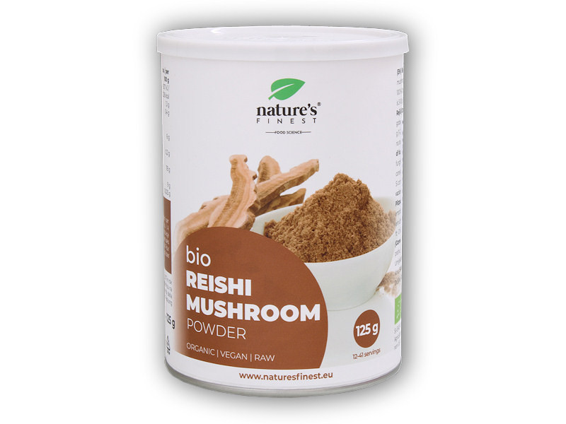 Nature's Finest Reishi Mushroom Bio 125g (Lesklokorka lesklá)