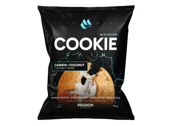 Passion Nutrition MPower Cookie Gain Kešu kokos mandle/kokosová náplň 75 g