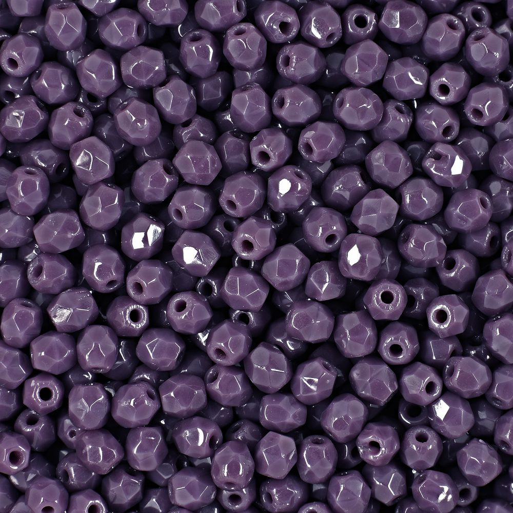 Manumi české broušené korálky 3mm Opaque Purple - 300 ks