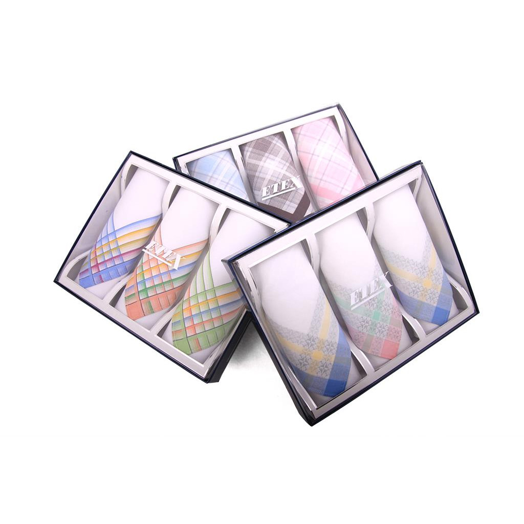 Dámské luxusní tkané kapesníky Etex L55 3 ks - různé barvy