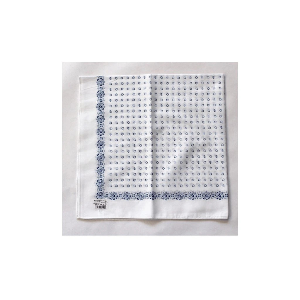 Šátek Etex Květy B01 1 ks - bílý-modrý