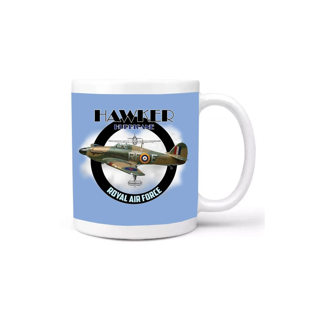 Hrnek Striker Hawker Hurricane - modrý-bílý