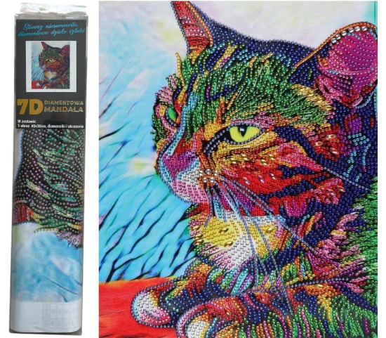 Norimpex Diamantový obrázek 7D - Kočičí pohled - 30 x 40 cm - 1006615