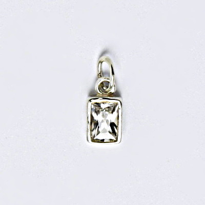 Stříbrný přívěšek s čirým zirkonem, P 1054