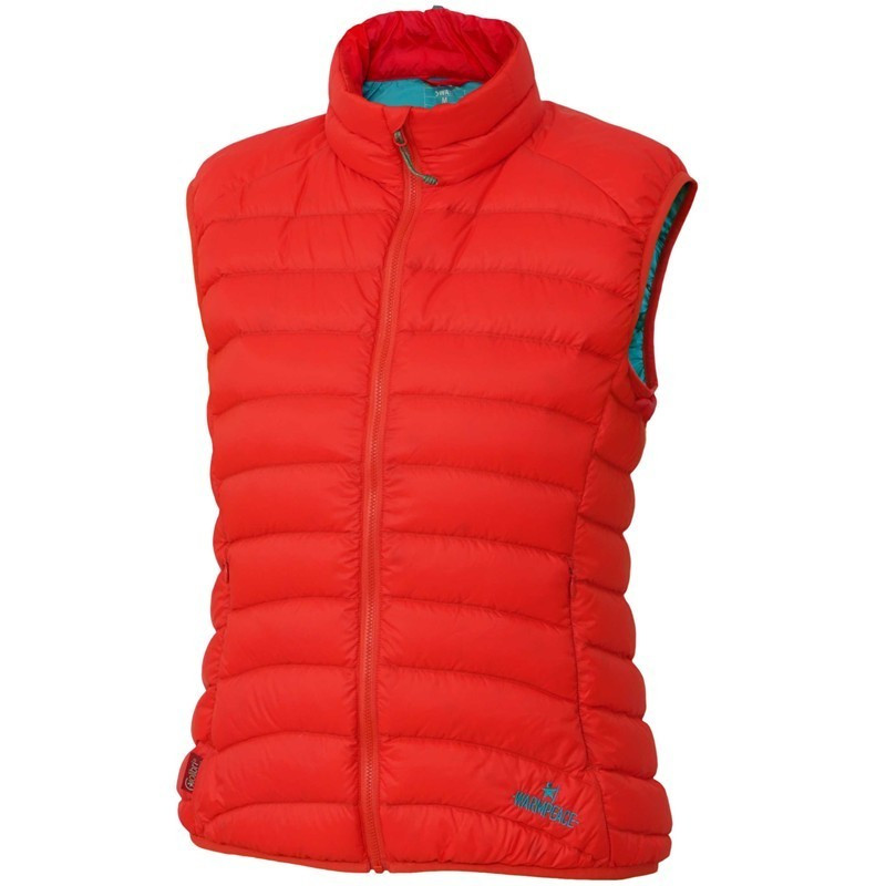 Warmpeace Dámská ultralehká péřová vesta Warmpeace Swan Lady Červená