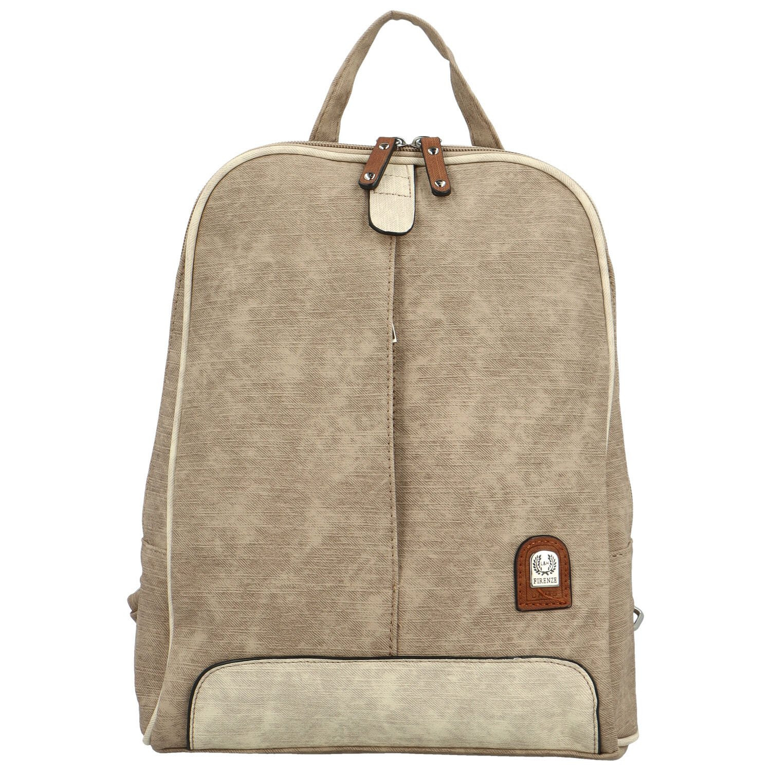 Trendy dámský koženkový batoh Timotheus, béžový