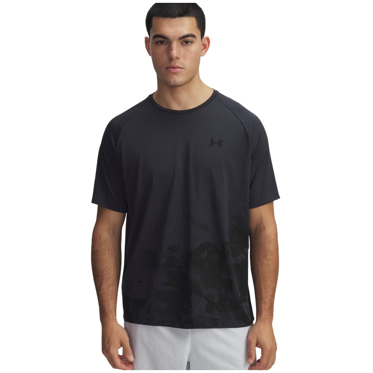 Pánské triko Under Armour M Tech Fade SS Velikost: L / Barva: šedá