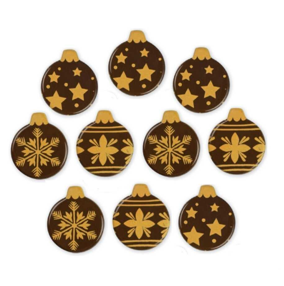 Čokoládová dekorace Vánoční ozdoba zlatá 18ks