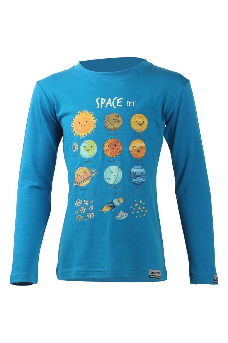 Lasting dětské merino triko AVE modré Velikost: 110 8596445014884