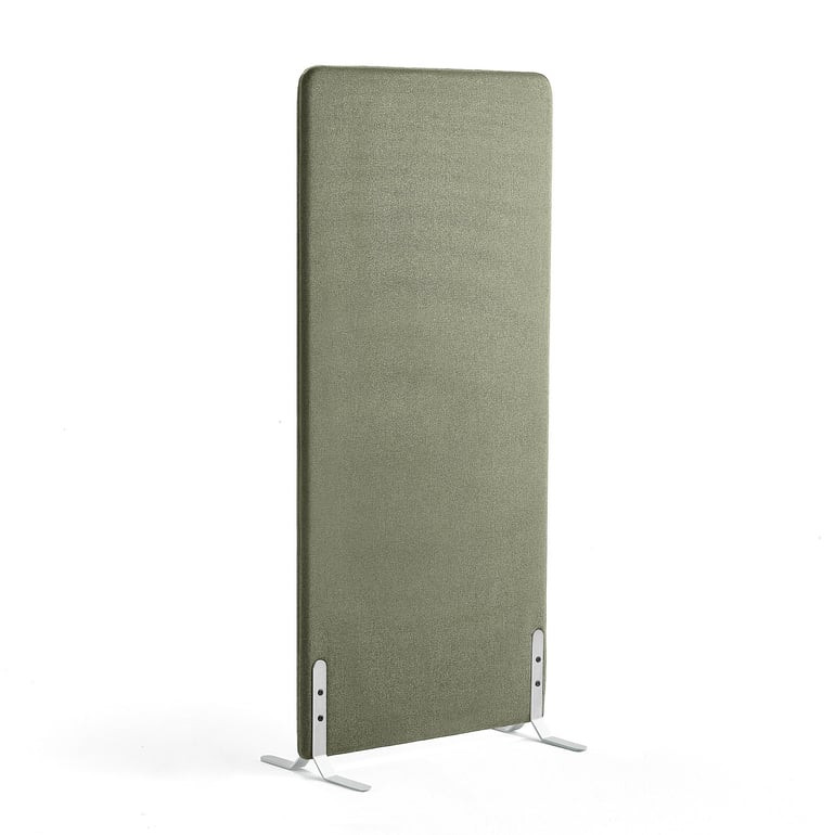 Paraván ZONE, 1700x800x46 mm, potah Rivet, bílé nohy, zelenomodrá