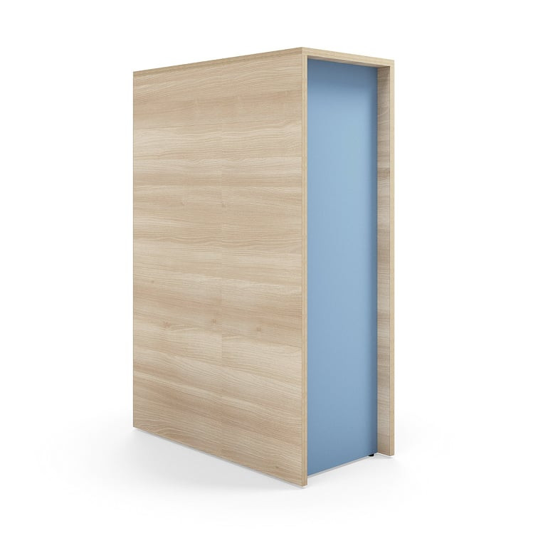 Stupňovité sezení TOGETHER, 1200x800x400 mm, jasan, blankytně modrá