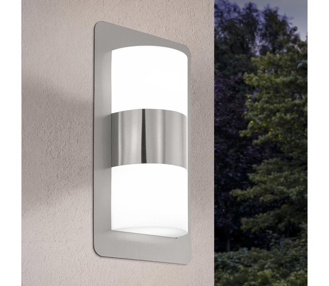 Eglo Eglo 98085 - Venkovní nástěnné svítidlo CISTIERNA 2xE27/10W/230V matný chrom IP44