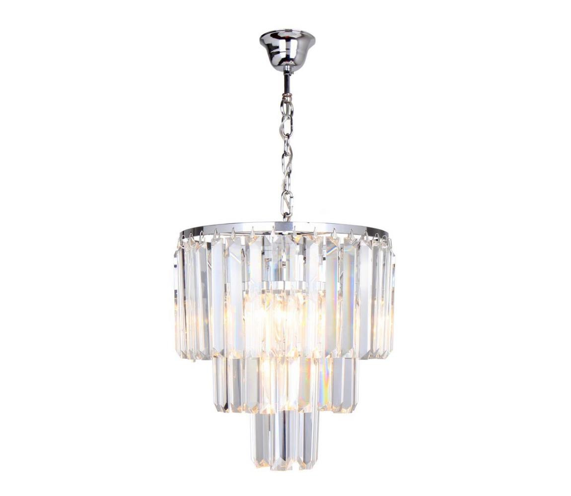 Zuma Line Zuma Line 17106/3+1-CHR - Křišťálový lustr na řetězu AMEDEO 4xE14/40W/230V