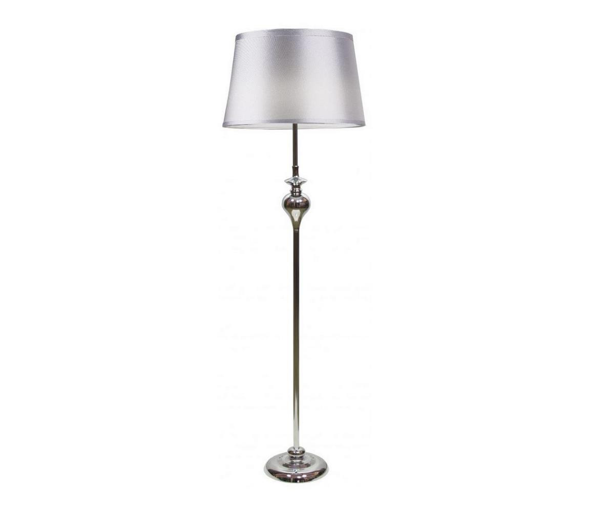 Stojací lampa PRIMA 1xE27/60W/230V stříbrná/lesklý chrom