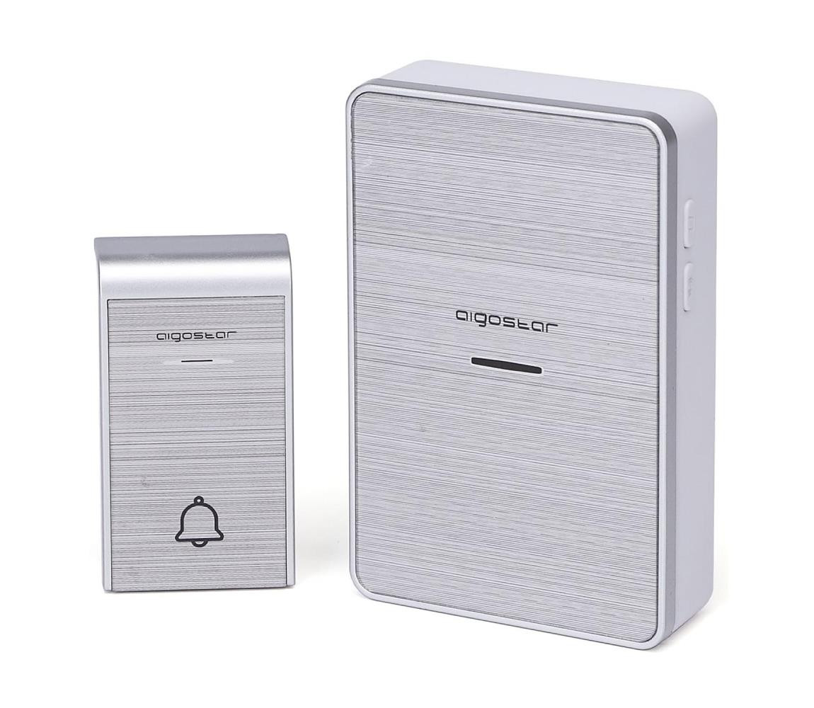 B.V.  - Bezdrátový zvonek 3xAA IP44 stříbrná