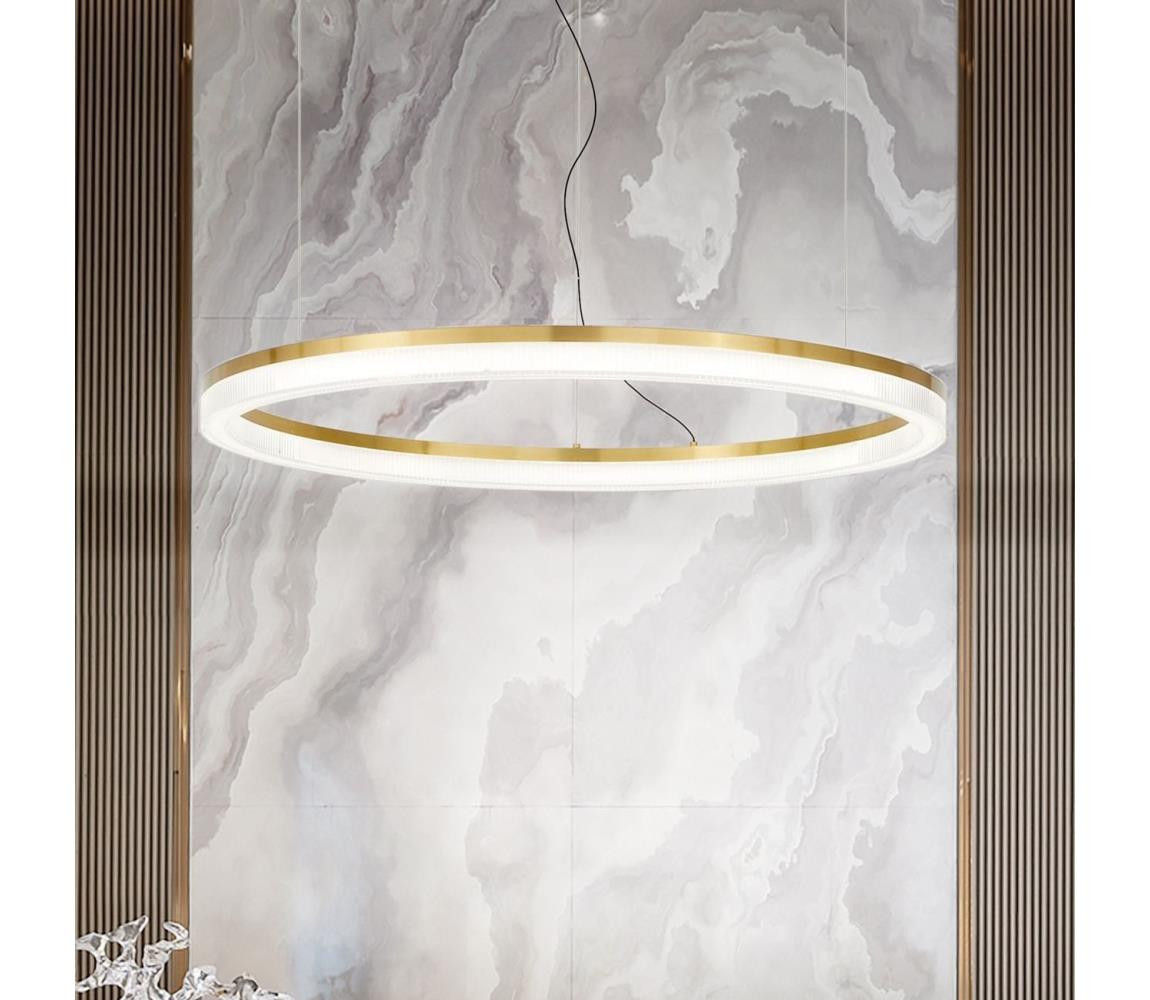 Ideal Lux Ideal Lux - LED Lustr na lanku CROWN LED/42W/230V 3000K pr. 80 cm CRI 90 mosaz