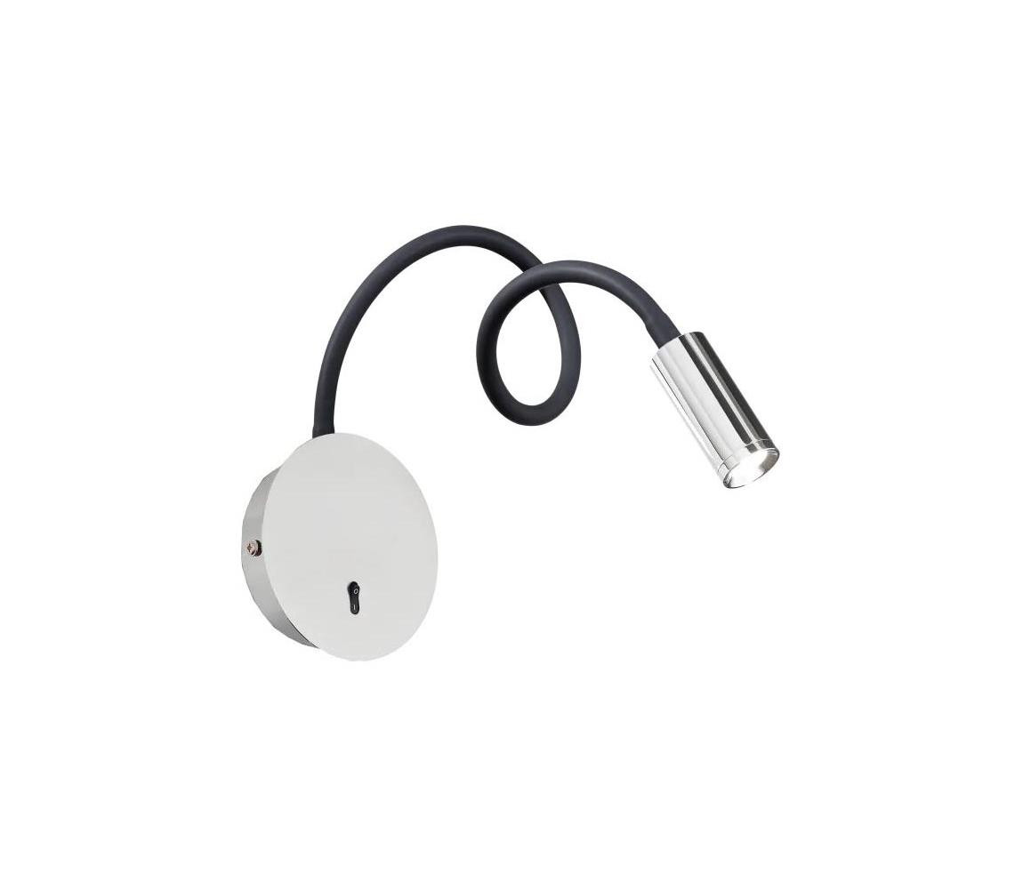 Ideal Lux Ideal Lux - LED Flexibilní lampička FOCUS LED/3,5W/230V CRI 90 šedá/lesklý chrom