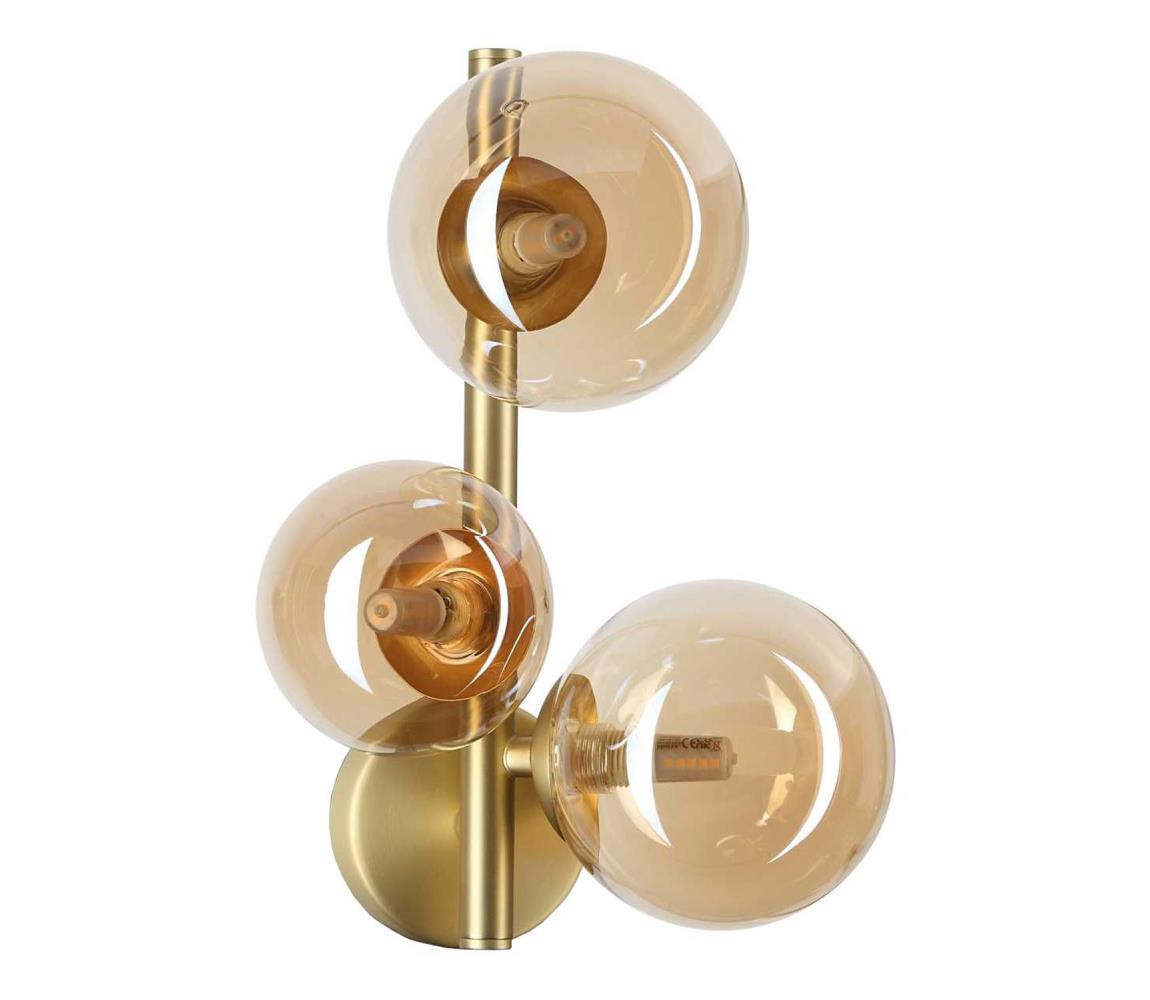 Ideal Lux Ideal Lux - LED Nástěnné svítidlo PERLAGE 3xG9/3W/230V zlatá/kouřová