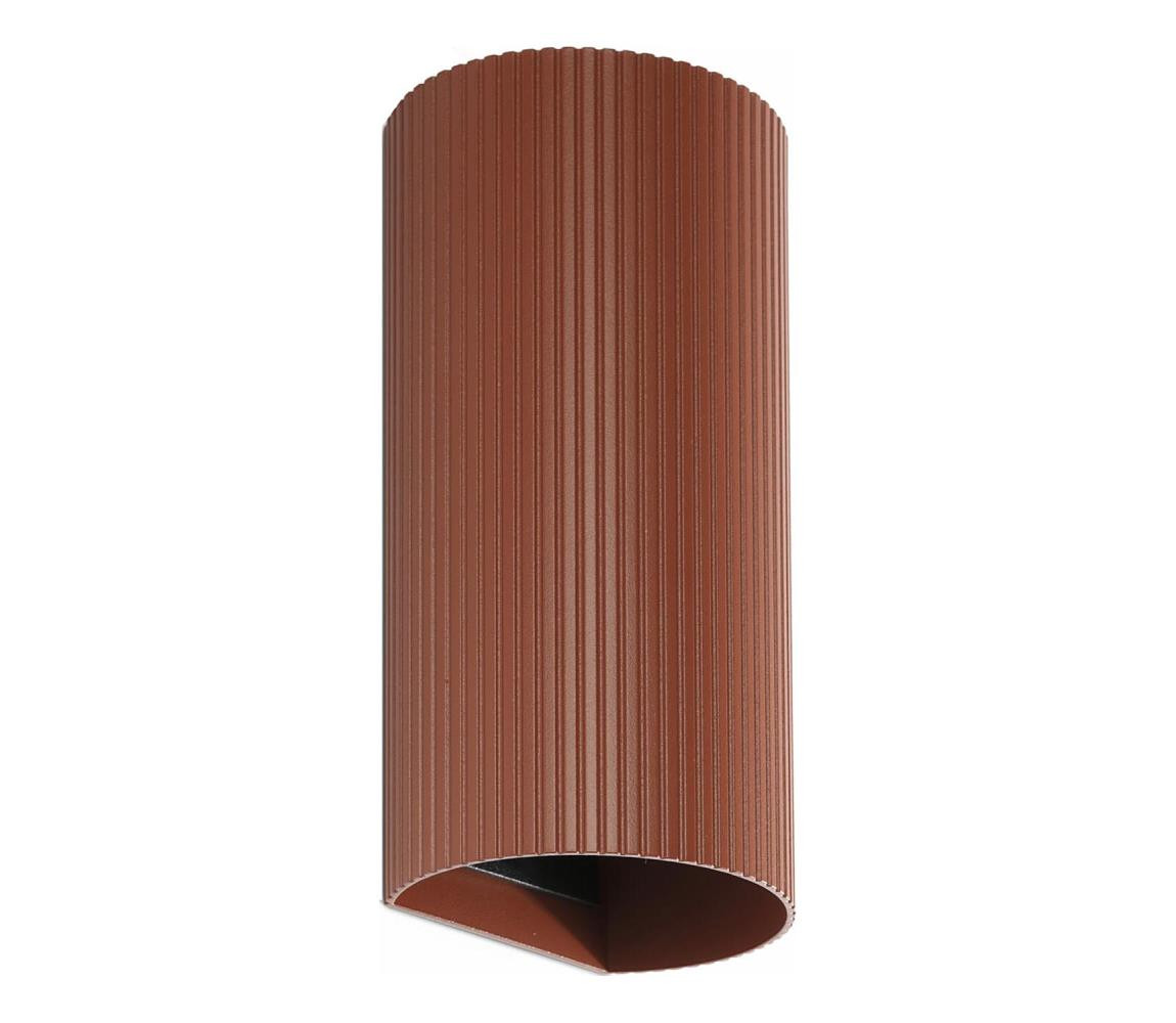 FARO Barcelona FARO 40545 - Nástěnné svítidlo SOLE 2xGU10/8W/230V cihlová vroubkovaná kulatý