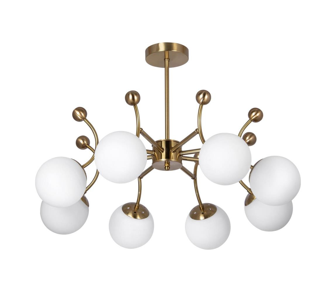 Lustr na tyči 8xE27/60W/230V zlatá