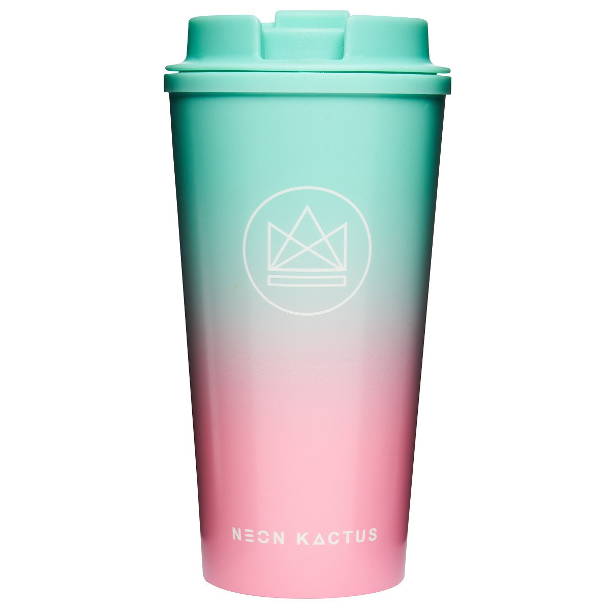 Termohrnek s dvojitou stěnou, 450ml, Neon Kactus, tyrkysovo/růžový