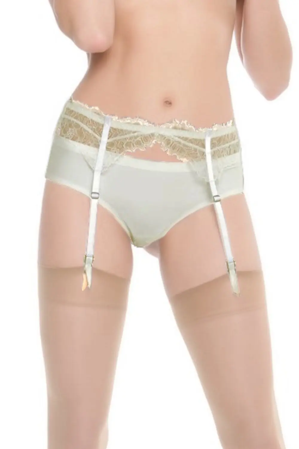 Dámský podvazkový pás Fuchsia cream