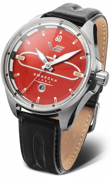 Vostok Europe Limitovaná edice Embéčka Automatic Line NH35-325A495 - Černý kožený řemínek