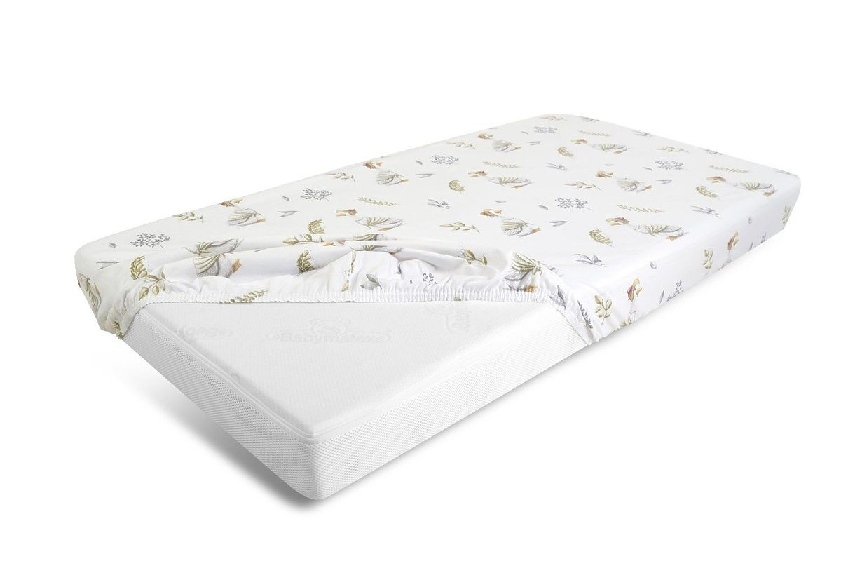 Babymatex Cotton sheet with elastic - Goose (120x60 cm) 36776-0