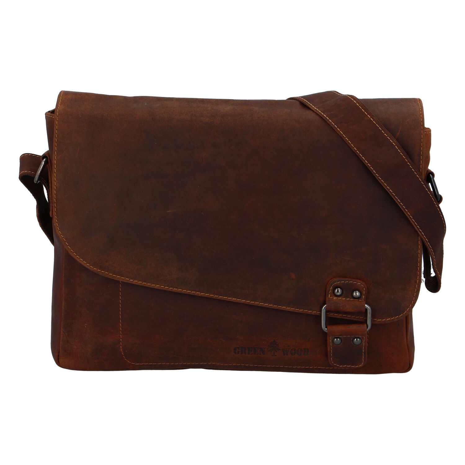 Pánská kožená brašna hnědá - Greenwood Doule hnědá