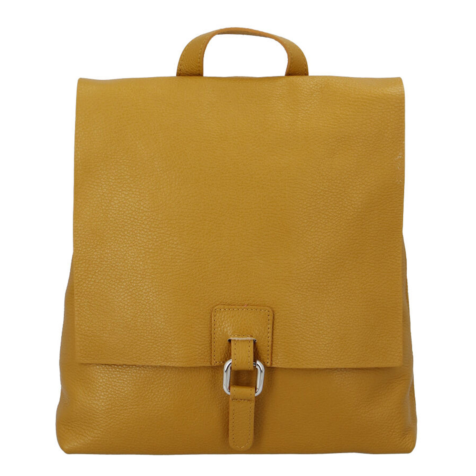 Dámský kožený batůžek kabelka žlutý - ItalY Francesco žlutá