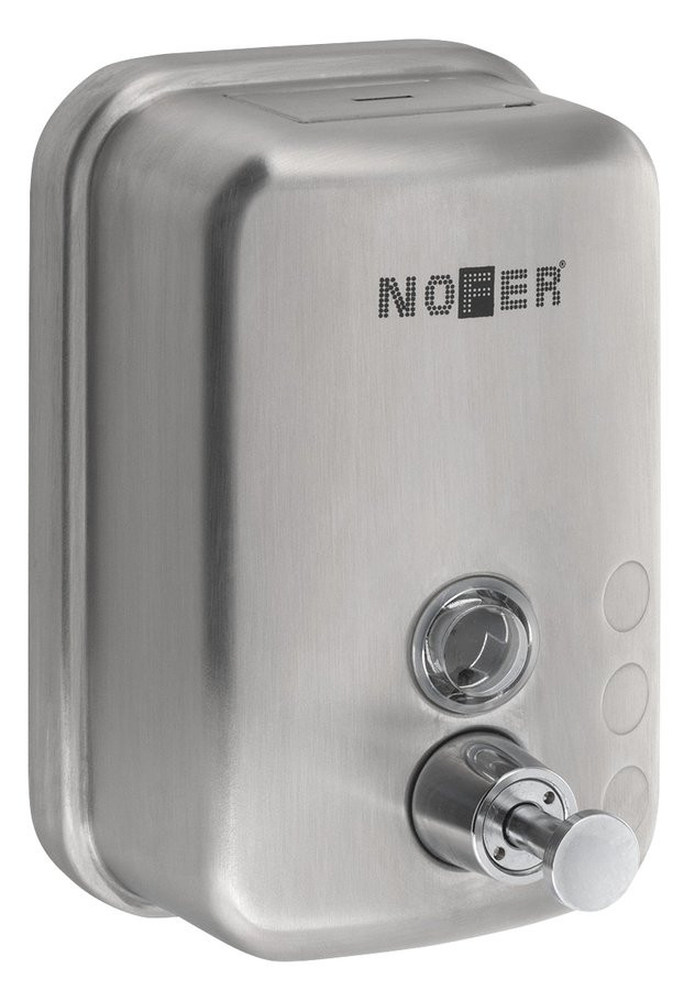 NOFER Dávkovač mýdla nástěnný 600ml, nerez mat