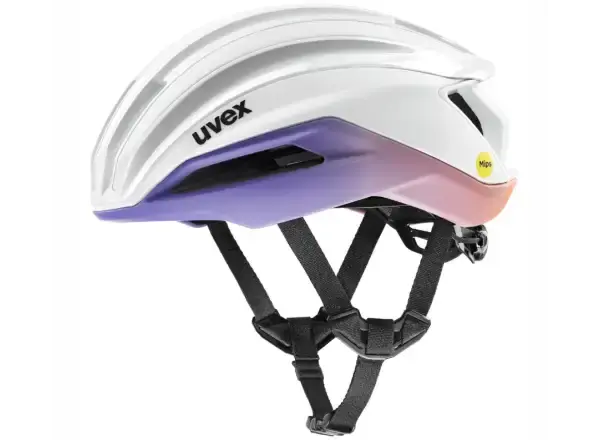 Uvex Surge Aero MIPS silniční přilba White/Lila Apricot Matt vel. 53-56