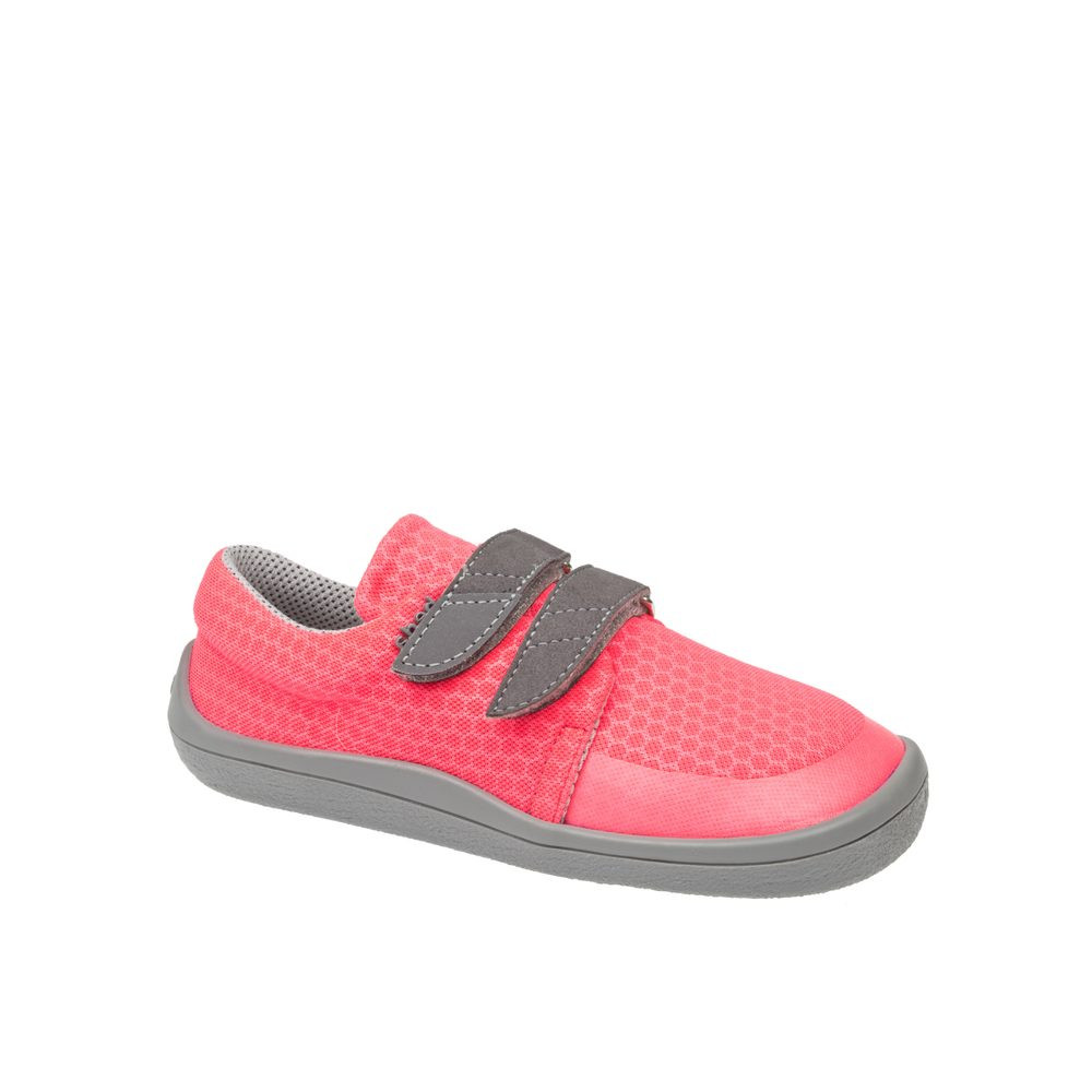 BEDA TENISKY BF 0001/ST/W/OT LILLY Neon Pink Dětské barefoot tenisky