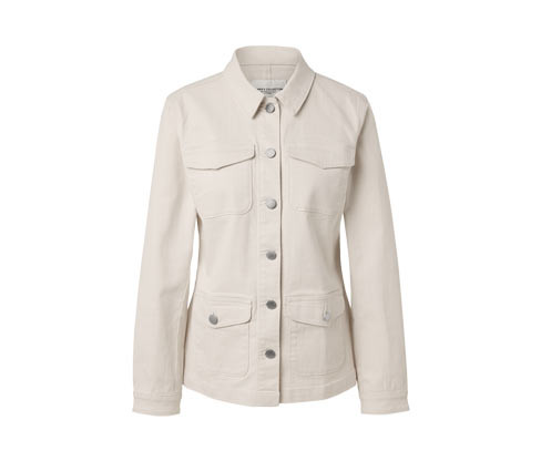 Tchibo - Džínová bunda s cargo kapsami - pro ženy - vel. 36 - barva: bílá