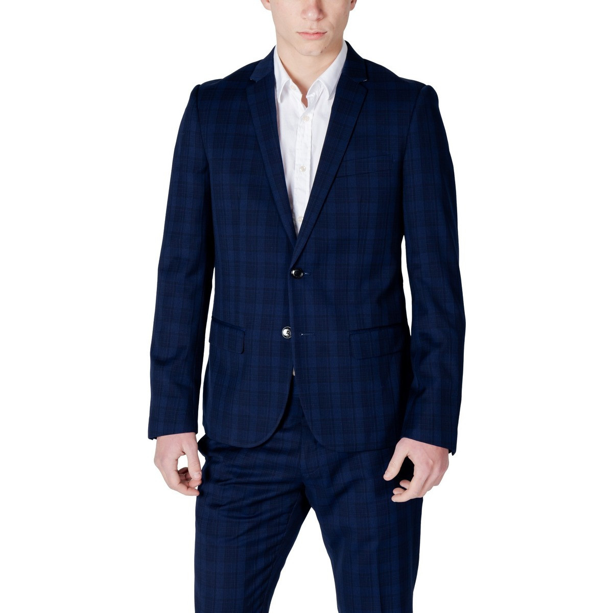 Antony Morato  BONNIE SLIM FIT GALLES PATTERN MMJS00018-FA650355  Modrá