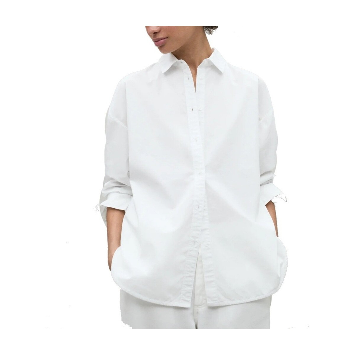 Ecoalf  DARIAALF LINEN SHIRT  Bílá