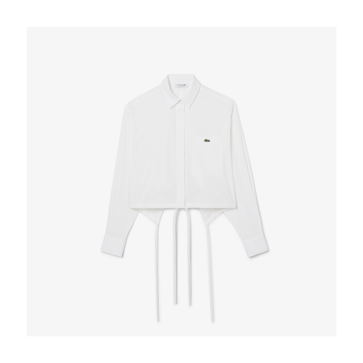 Lacoste  LONG SLEEVED SHIRT  Bílá