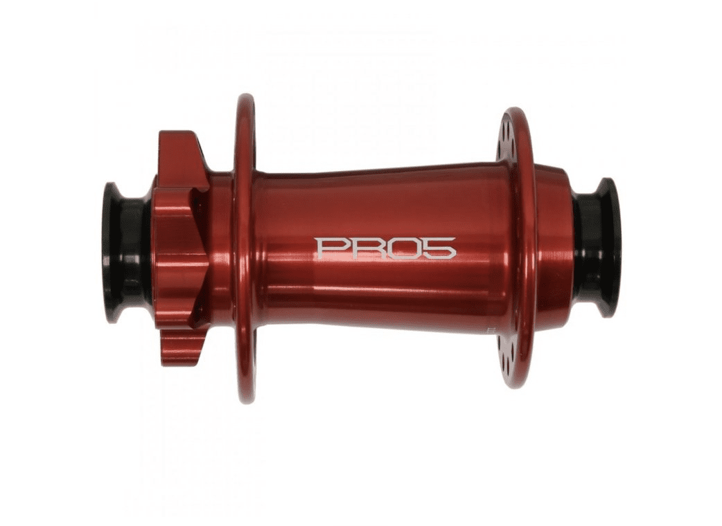 Náboj Hope PRO 5 přední - červený Rozměr: 110x15 mm, Typ uchycení kotouče: 6 děr, Počet děr: 28