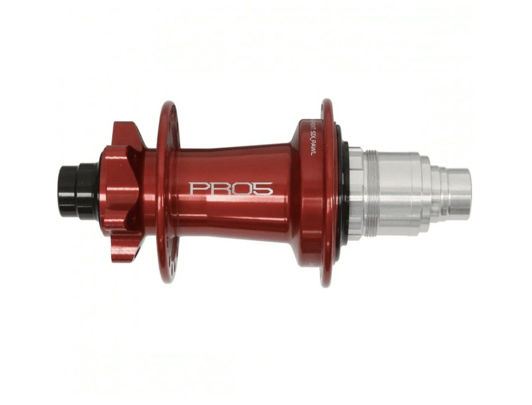 Náboj Hope PRO 5 zadní - červený Rozměr: 148x12 mm, XD ořech, Typ uchycení kotouče: 6 děr, Počet děr: 28