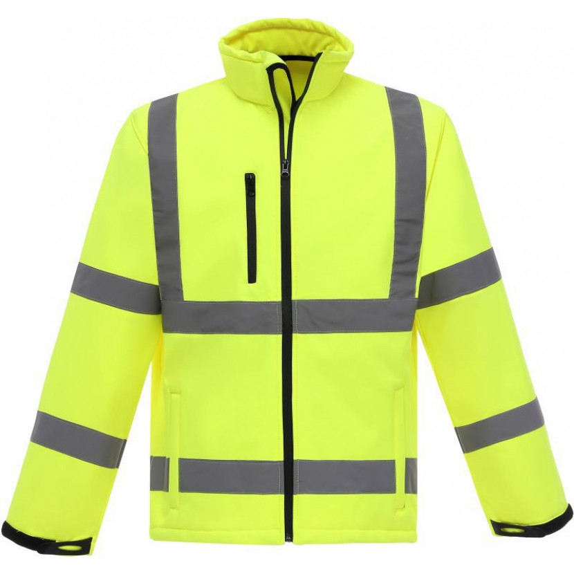 Softshellová bunda Yoko Hi-Vis - žlutá svítící, S
