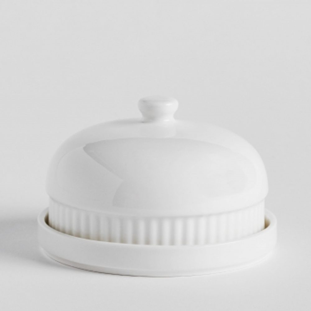 HOME & YOU Mini dóza na máslo 8 cm - bílá