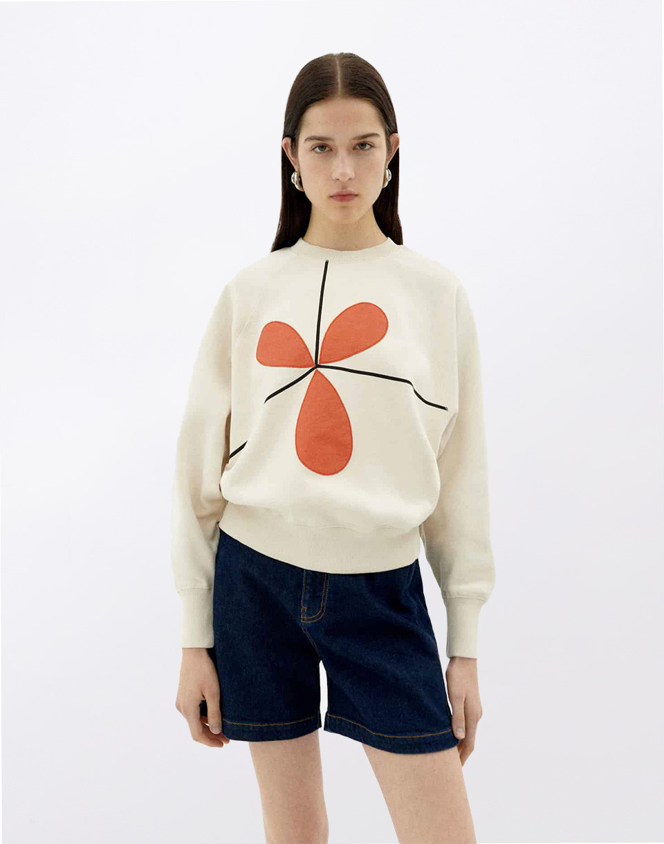 Thinking MU Sabine Bonnie Sweatshirt WHITE XS
