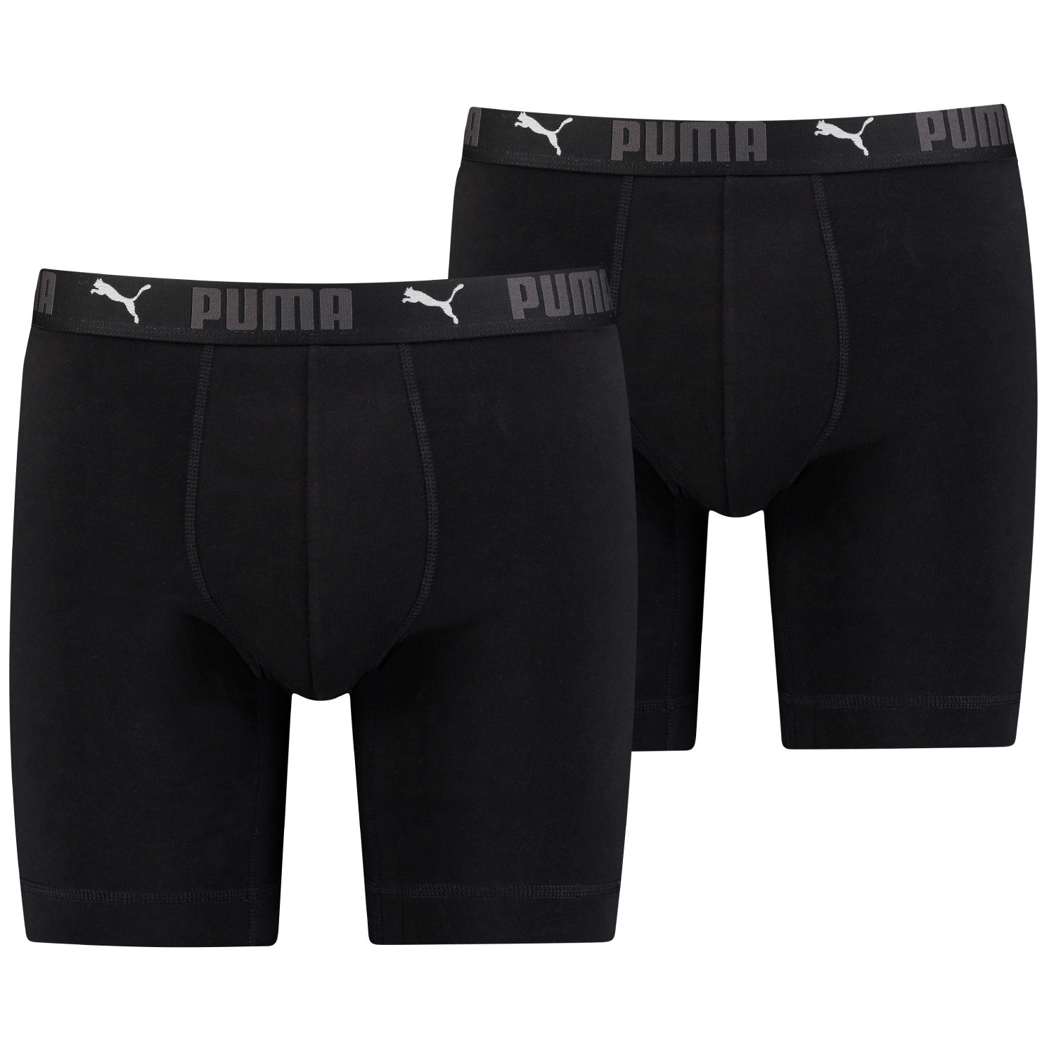 Pánské boxerky Puma Sport Cotton Long Boxers 2P Velikost: L / Barva: černá