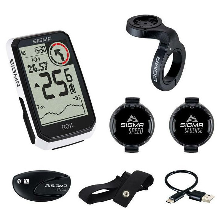 Cyklocomputer Sigma Rox 4.0 Endurance Sensor set Barva: bílá